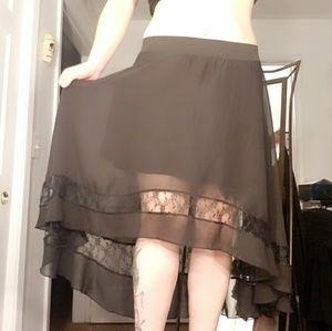 High low skirt with lace